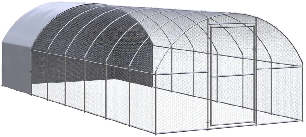 Lauko narvas viščiukams, 3x8x2m, galvanizuotas plienas