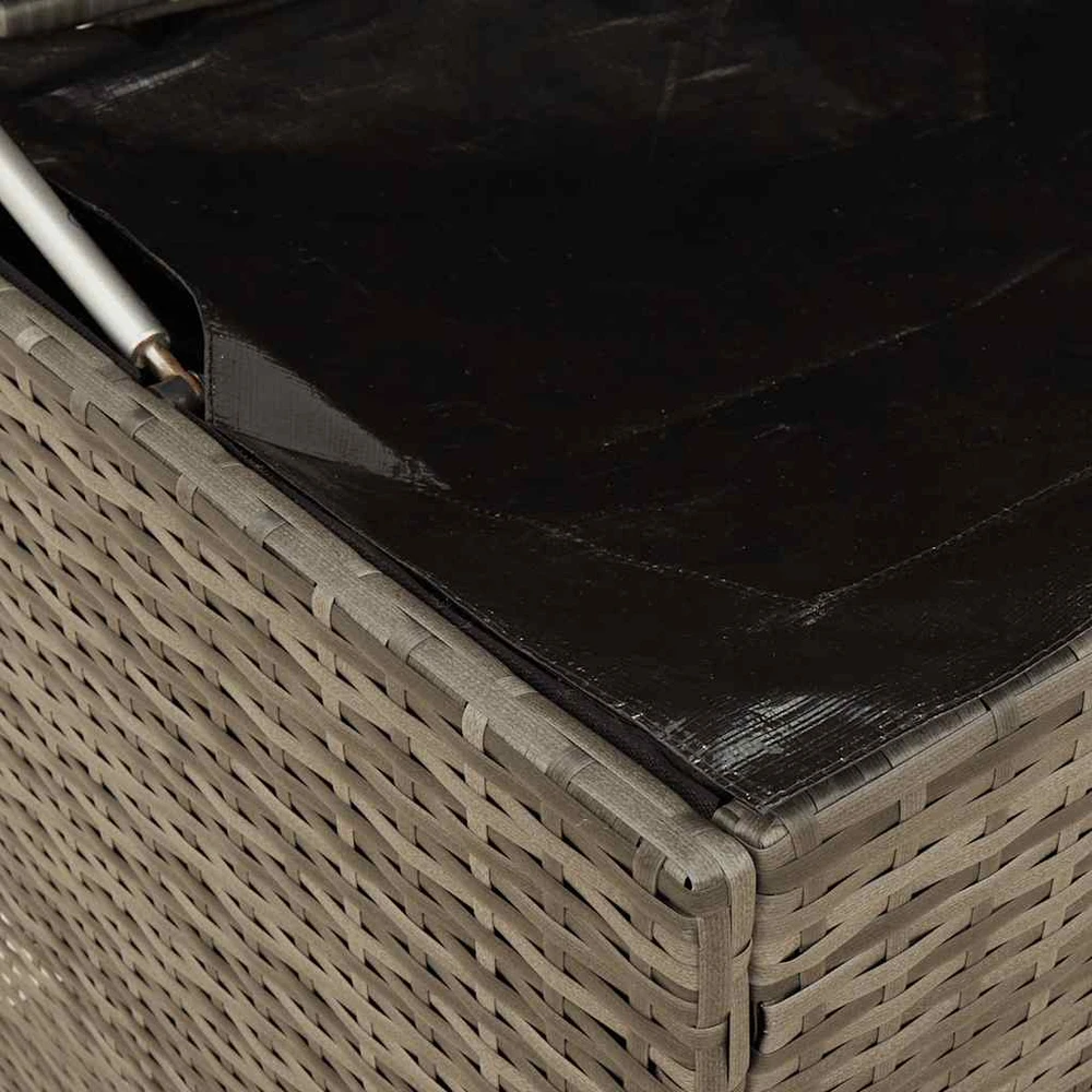 Lauko pagalvėlių dėžė, pilka, 100x55x55,5 cm, poliratanas