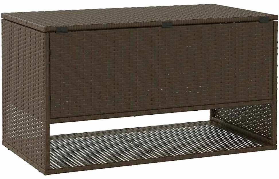 Lauko pagalvėlių dėžė, ruda, 100x55x55,5 cm, poliratanas