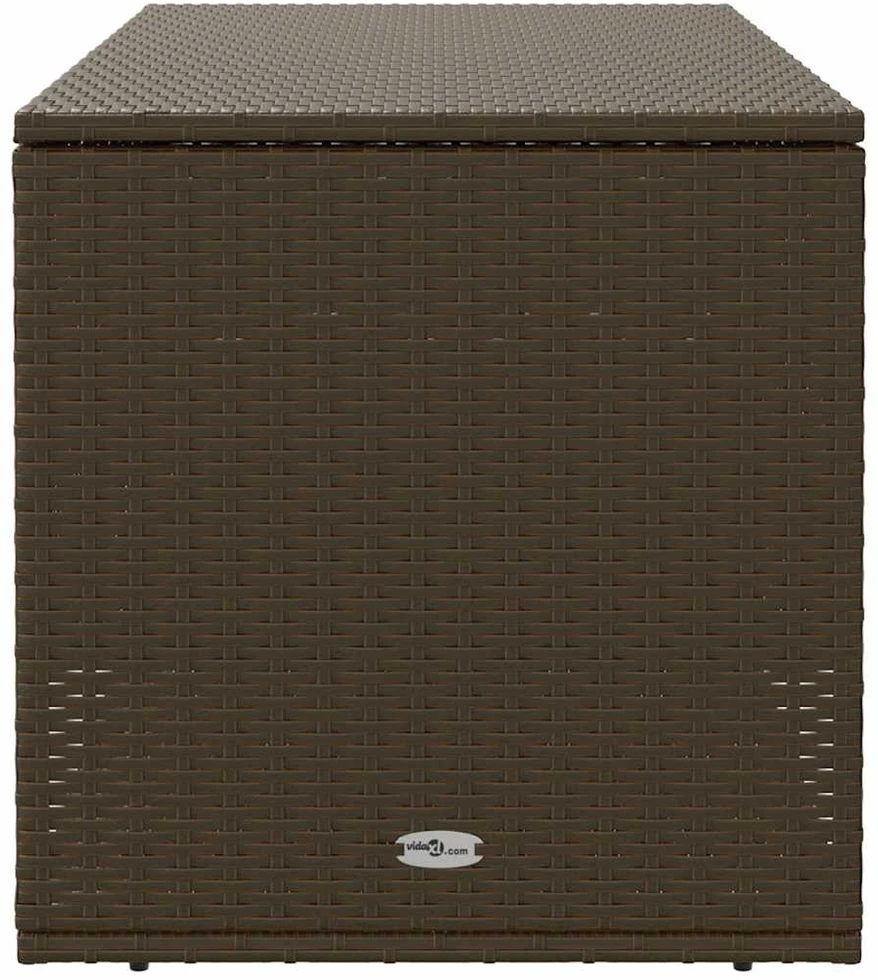 Lauko pagalvėlių dėžė, ruda, 100x55x55,5 cm, poliratanas