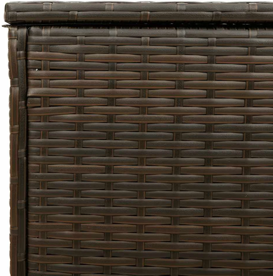 Lauko pagalvėlių dėžė, ruda, 100x55x55,5 cm, poliratanas