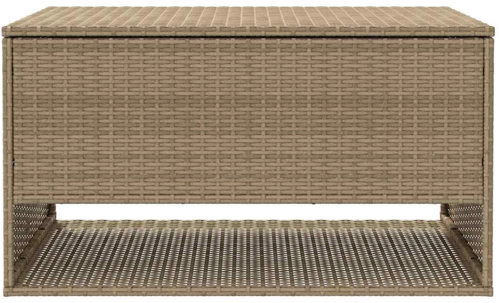 Lauko pagalvėlių dėžė, smėlio spalvos, 100x55x55,5 cm, poliratanas