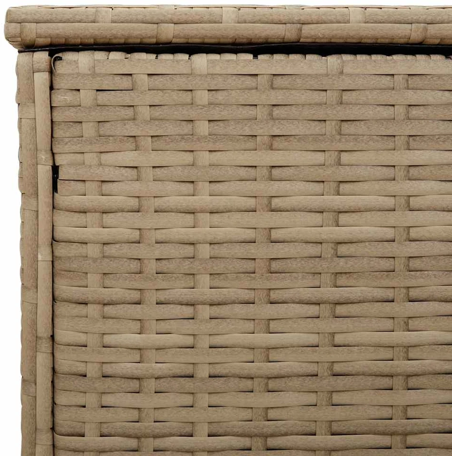 Lauko pagalvėlių dėžė, smėlio spalvos, 100x55x55,5 cm, poliratanas
