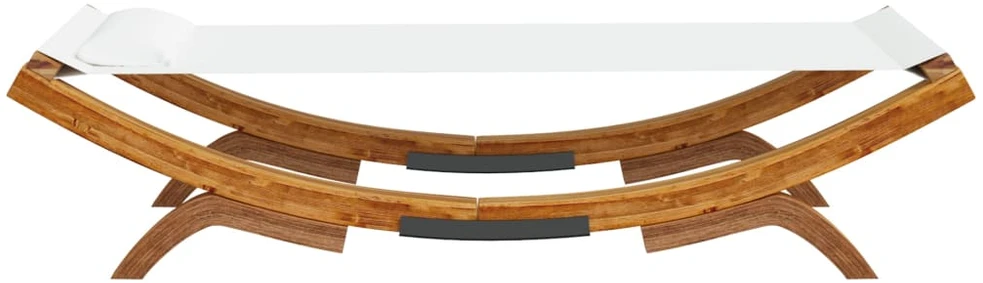 Lauko poilsio gultas, kreminis, 100x188,5x44cm, mediena