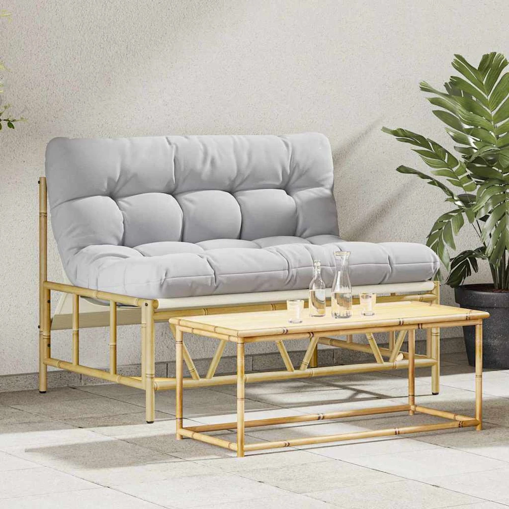 Lauko sėdimos vietos Šviesiai pilka 110 x 74,5 x 71 cm Plienas