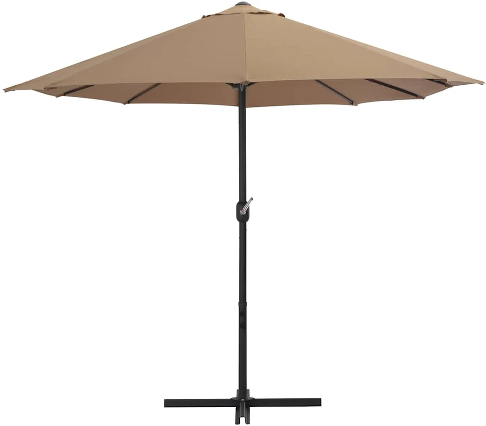 Lauko skėtis nuo saulės su aliuminio stulpu, taupe, 460x270cm