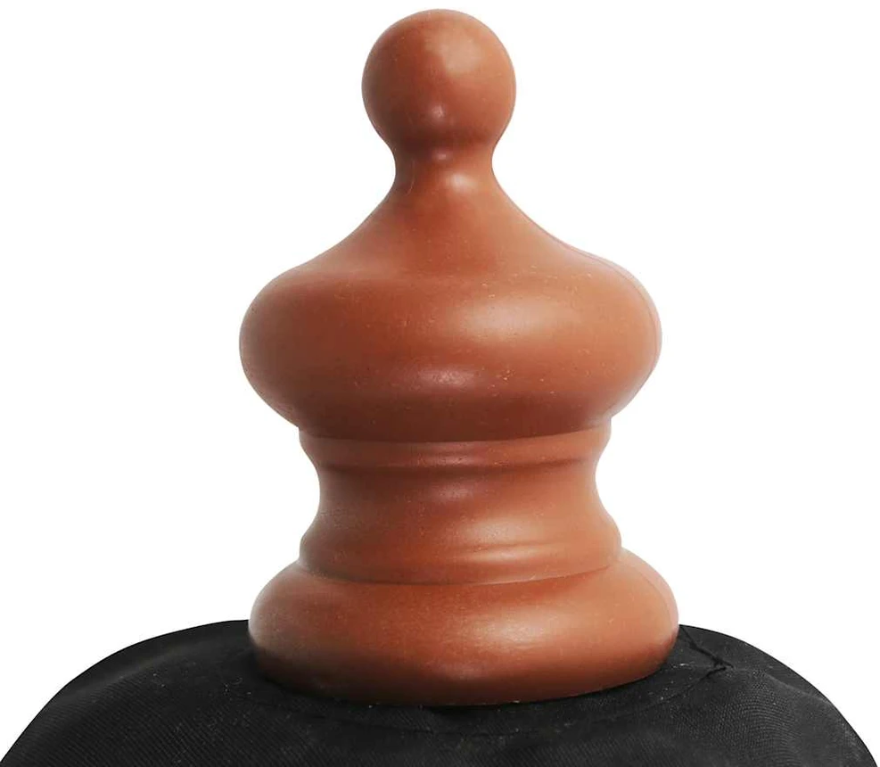 Lauko skėtis nuo saulės su mediniu stulpu, juodas, 350cm