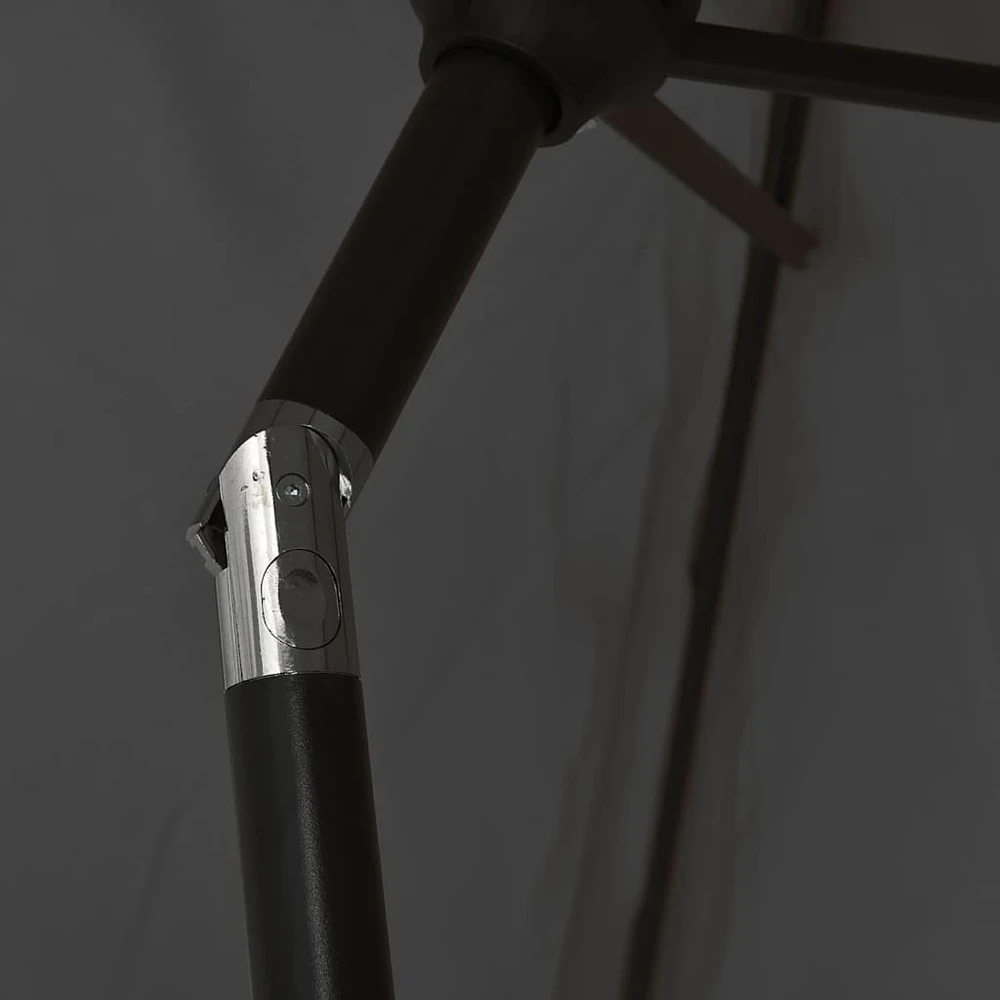 Lauko skėtis su metaliniu stulpu, antracito, 300x200cm