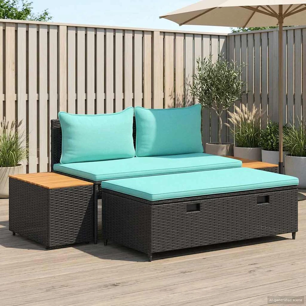 Lauko baldų komplektas Lauko sofos komplektas 4 -Seater 4 vnt. 55 x 30 x 39 cm