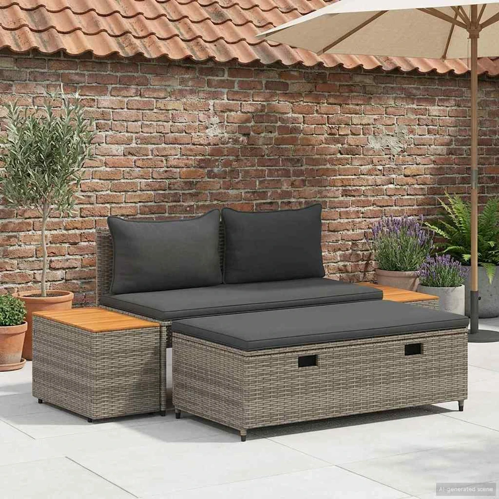 Lauko baldų komplektas Lauko sofos komplektas 4 -Seater 4 vnt. 55 x 30 x 39 cm
