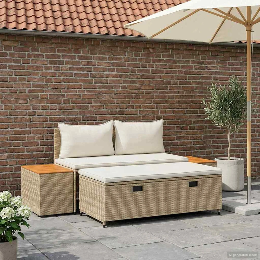 Lauko sofos komplektas 4 -Seater 4 vnt. 55 x 30 x 39 cm