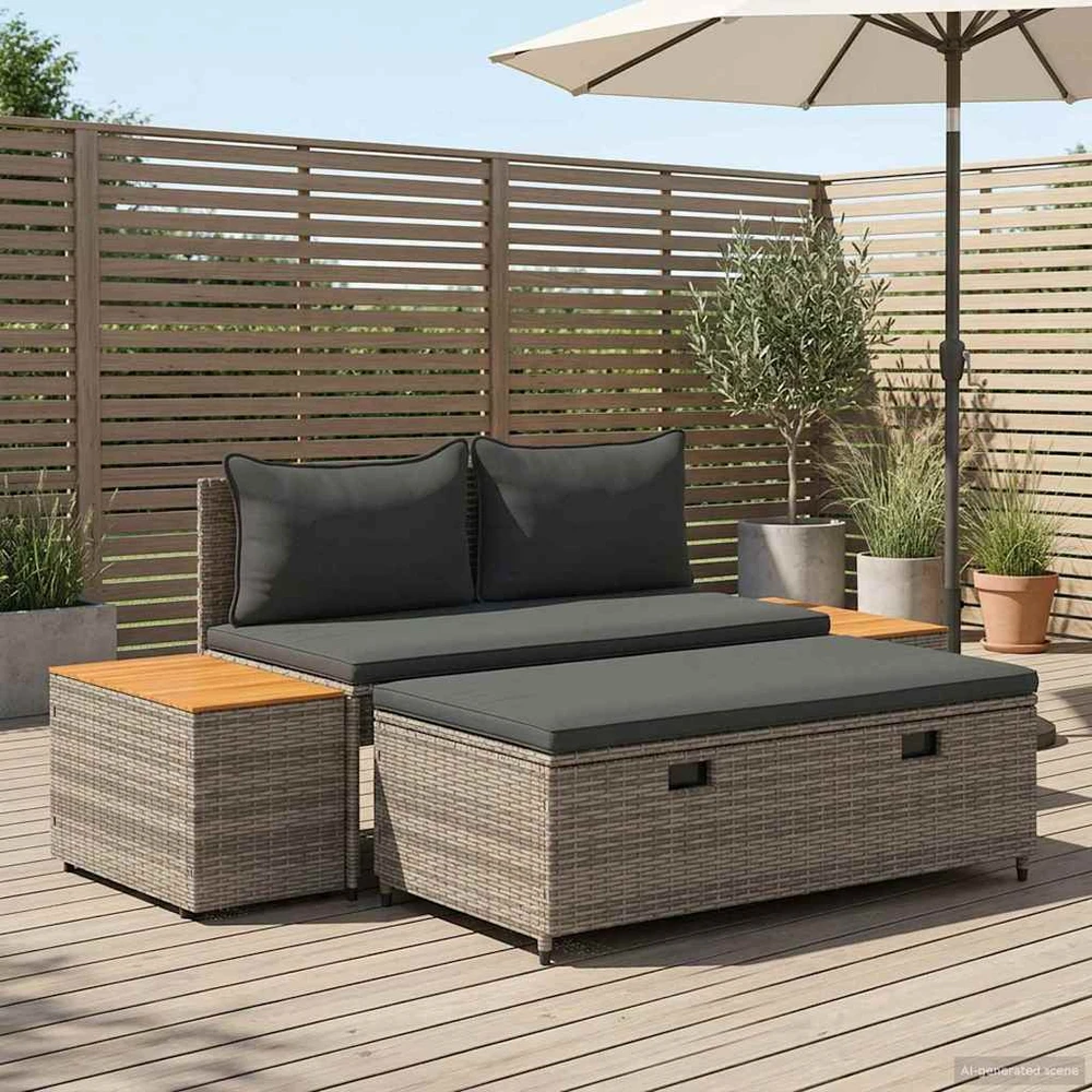 Lauko baldų komplektas Lauko sofos komplektas 4 -Seater 4 vnt. 55 x 30 x 39 cm