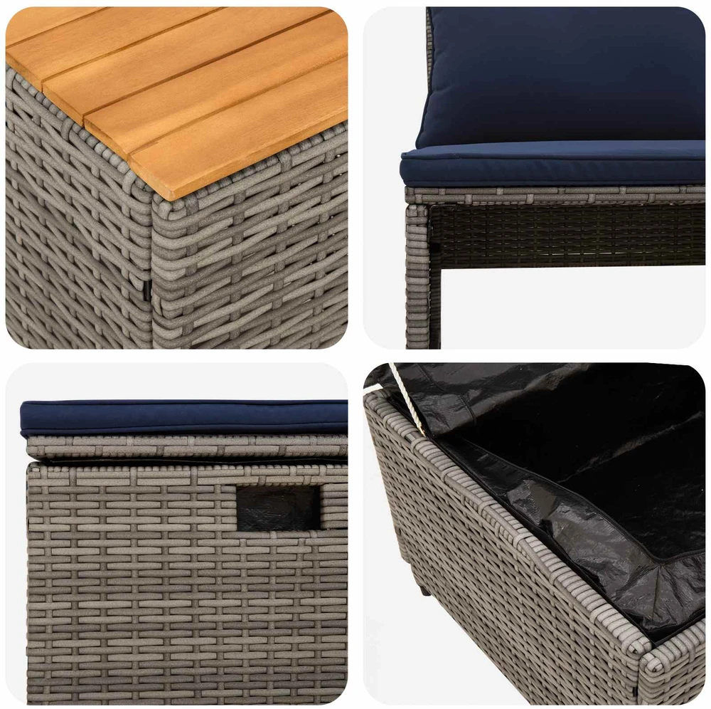 Lauko baldų komplektas Lauko sofos komplektas 4 -Seater 4 vnt. 55 x 30 x 39 cm
