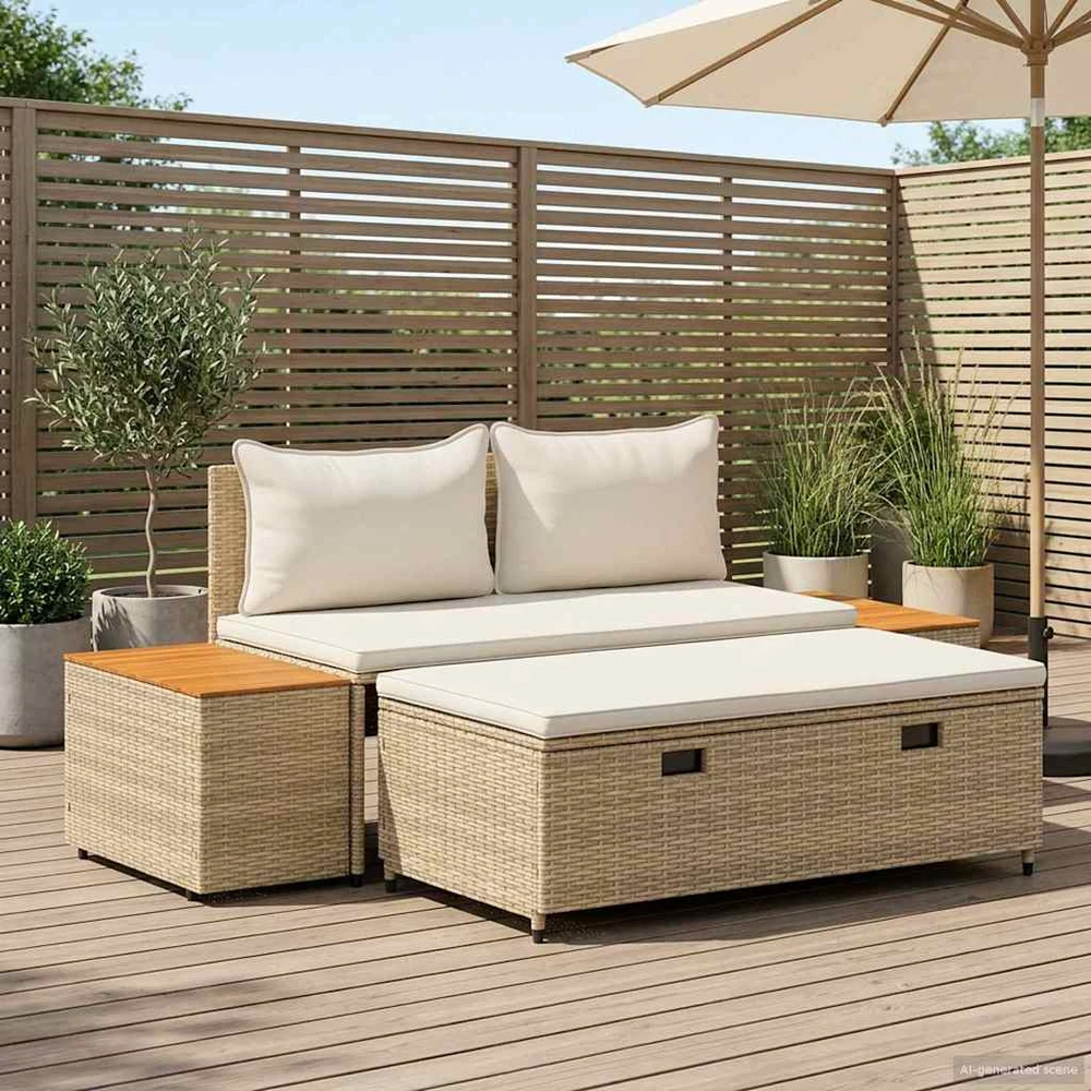 Lauko sofos komplektas 4 -Seater 4 vnt. 55 x 30 x 39 cm