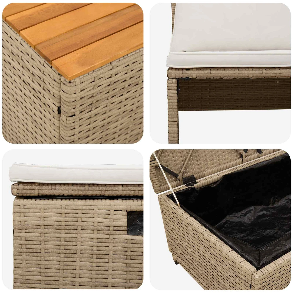 Lauko sofos komplektas 4 -Seater 4 vnt. 55 x 30 x 39 cm