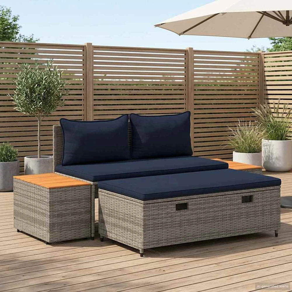 Lauko baldų komplektas Lauko sofos komplektas 4 -Seater 4 vnt. 55 x 30 x 39 cm
