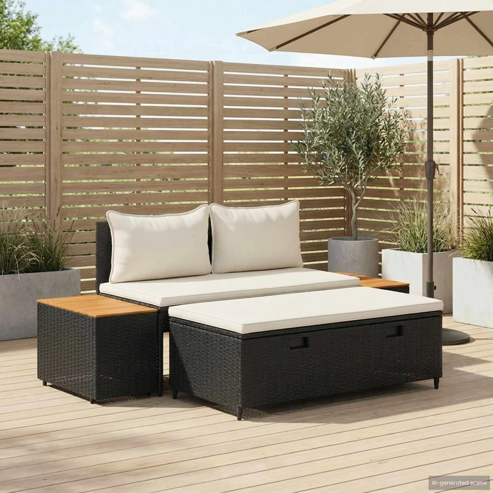 Lauko sofos komplektas 4 -Seater 4 vnt. 55 x 30 x 39 cm