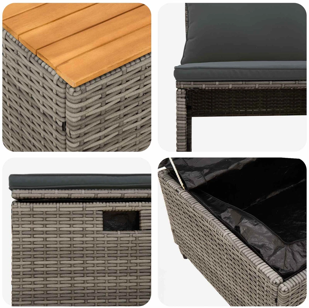 Lauko baldų komplektas Lauko sofos komplektas 4 -Seater 4 vnt. 55 x 30 x 39 cm
