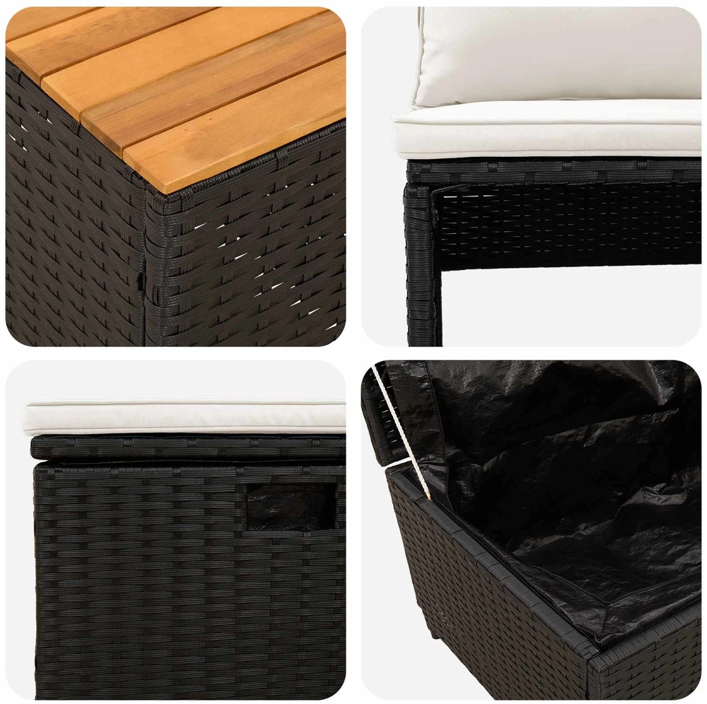 Lauko sofos komplektas 4 -Seater 4 vnt. 55 x 30 x 39 cm