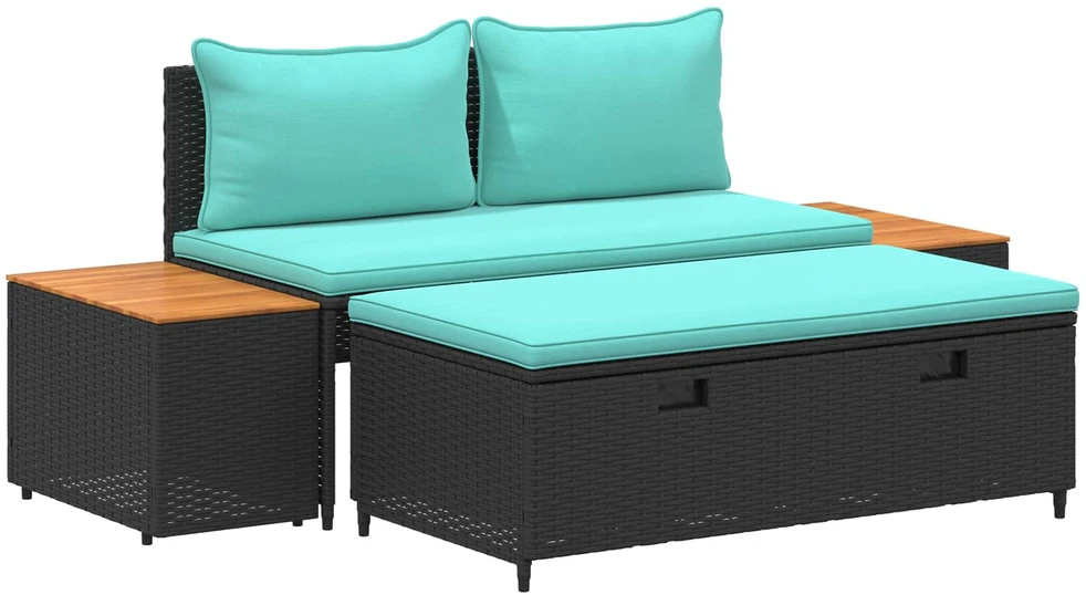 Lauko baldų komplektas Lauko sofos komplektas 4 -Seater 4 vnt. 55 x 30 x 39 cm