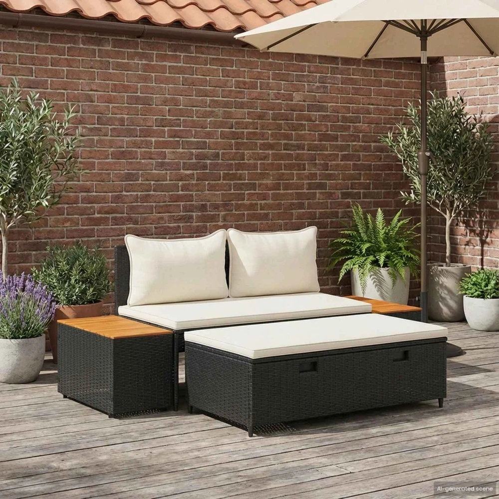 Lauko sofos komplektas 4 -Seater 4 vnt. 55 x 30 x 39 cm