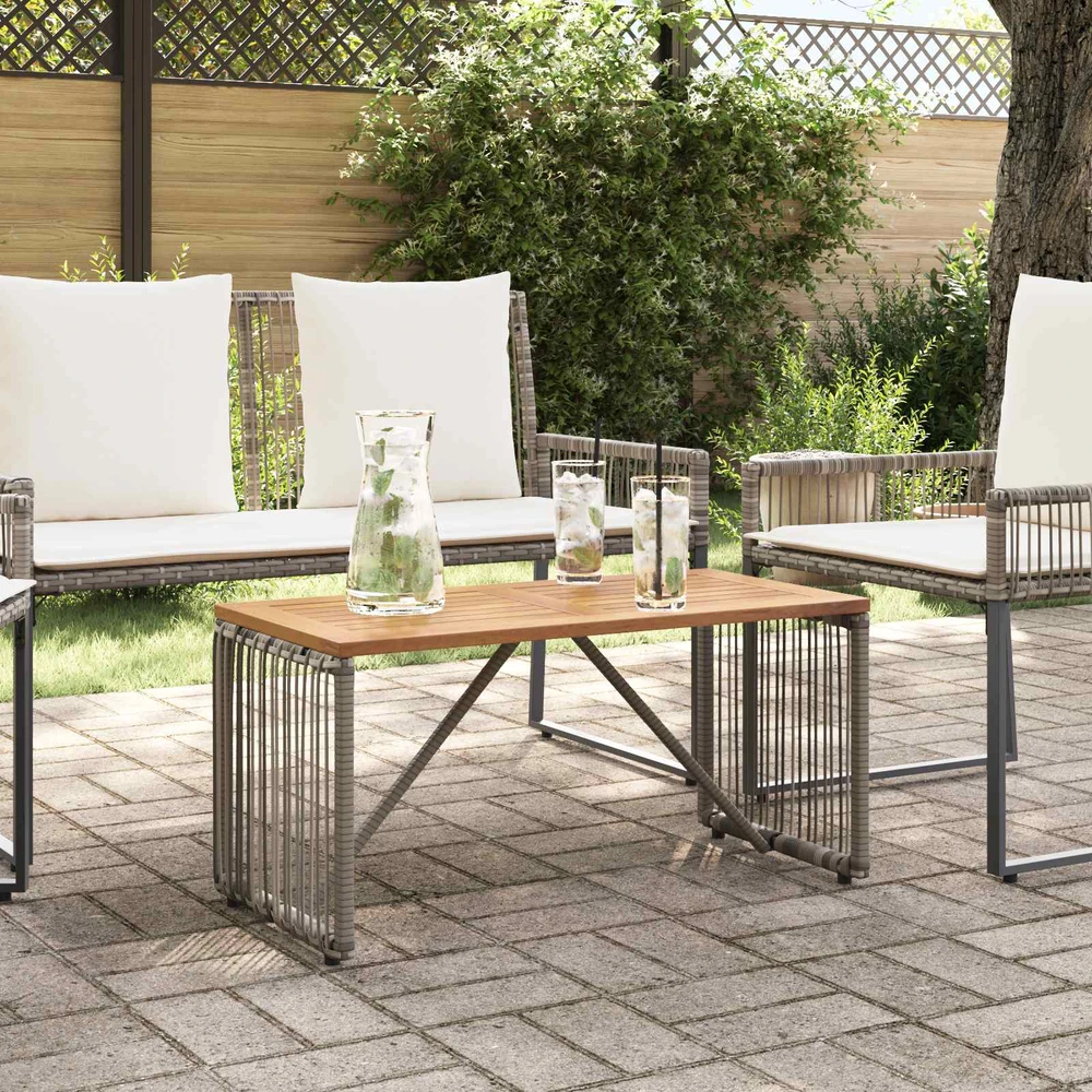 Lauko stalas Pilka ir ruda 80 x 40 x 40 cm poliratanas
