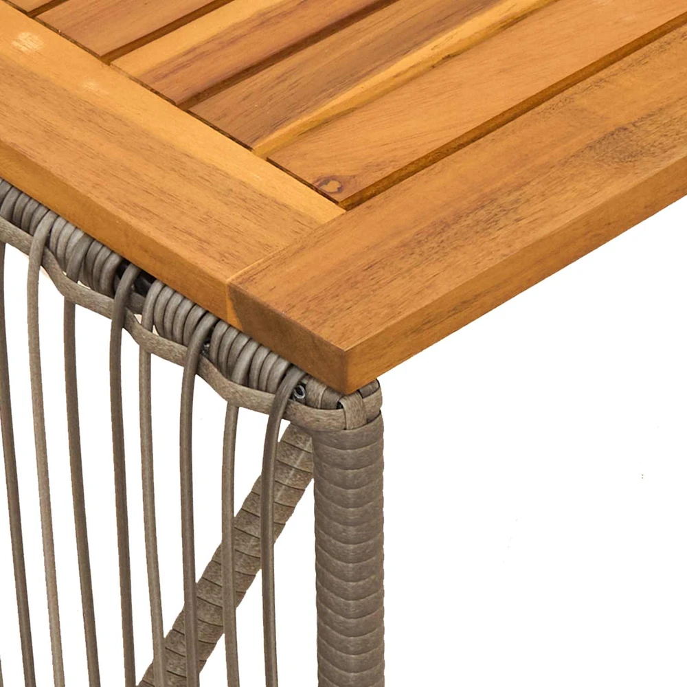 Lauko stalas Pilka ir ruda 80 x 40 x 40 cm poliratanas