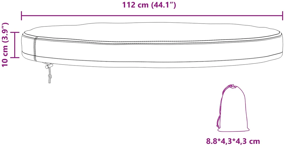 Lauko Stalo Uždangalas 112 x 112 x 10 cm 210D Oksfordo audinys