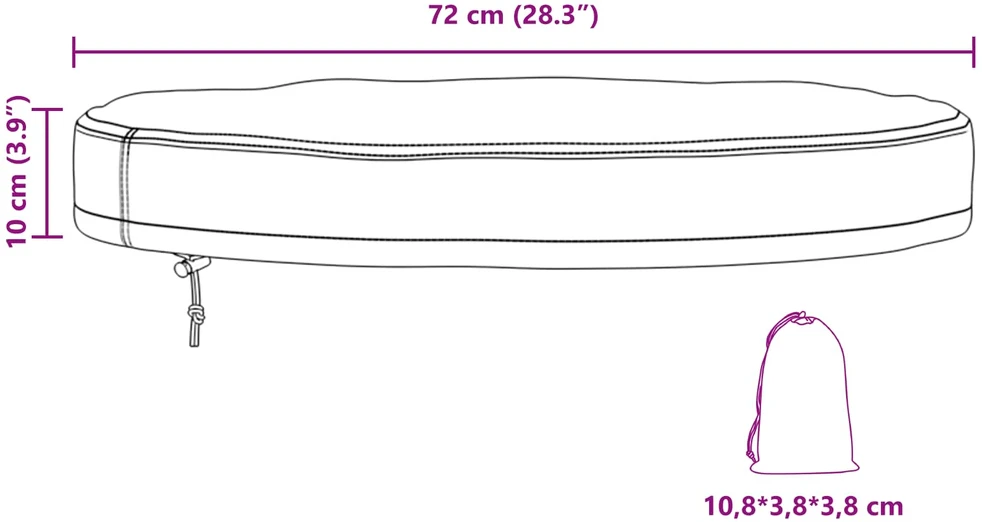 Lauko Stalo Uždangalas 72 x 72 x 10 cm 210D Oksfordo audinys