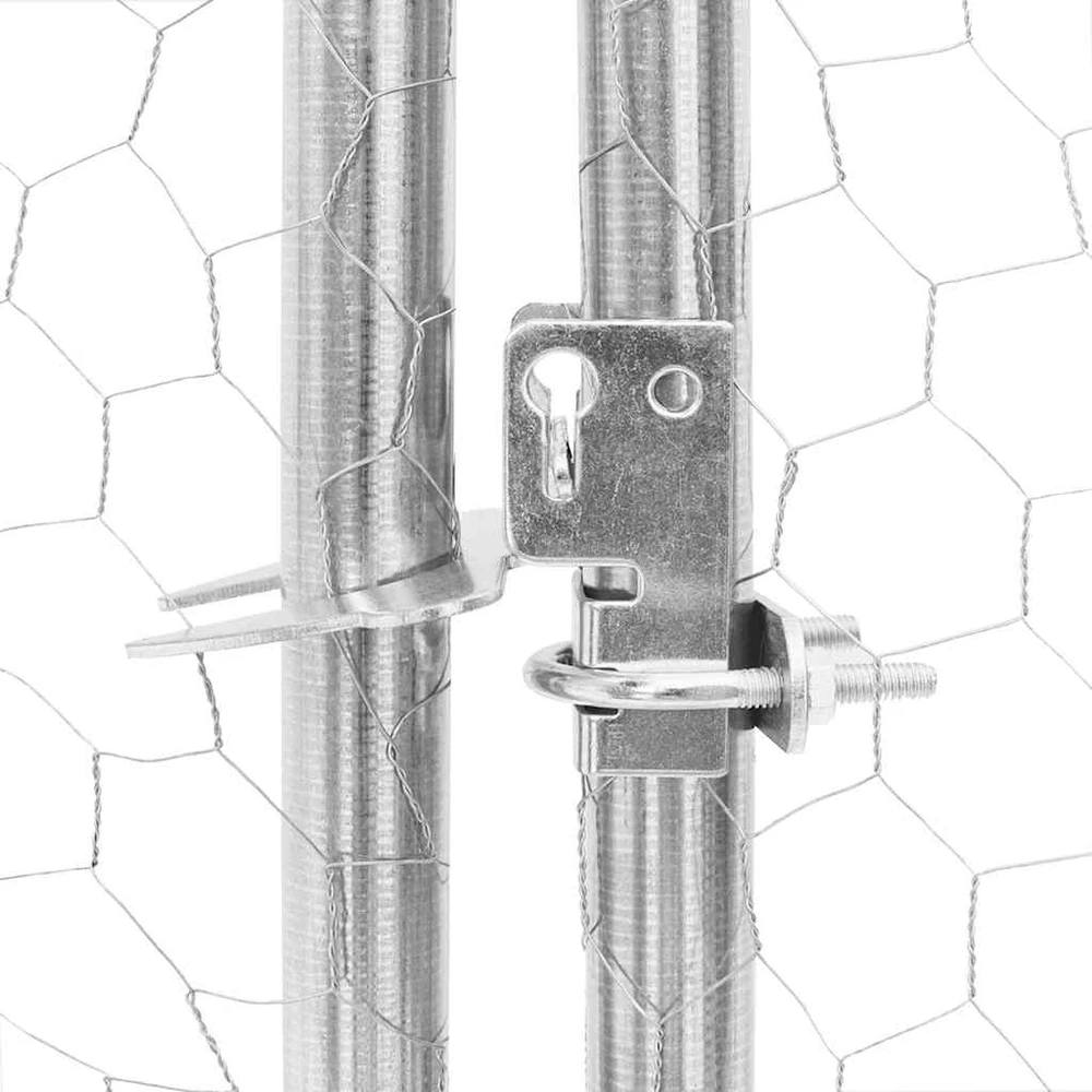 Lauko šunų voljeras su durelėmis, 2x2x1 m, cinkuotas plienas