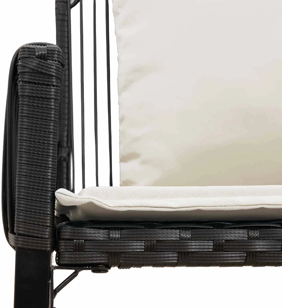 Lauko baldų komplektas Lauko suolas 2 -Seater 4 vnt. 110 x 59 x 82 cm poliratanas