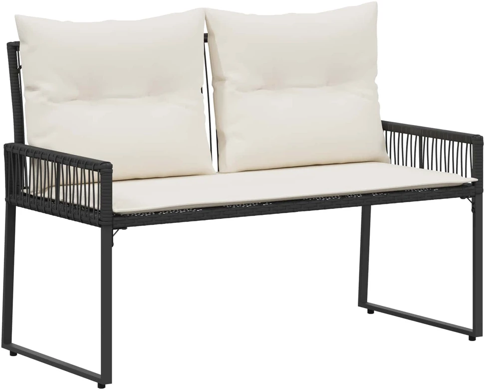 Lauko baldų komplektas Lauko suolas 2 -Seater 4 vnt. 110 x 59 x 82 cm poliratanas