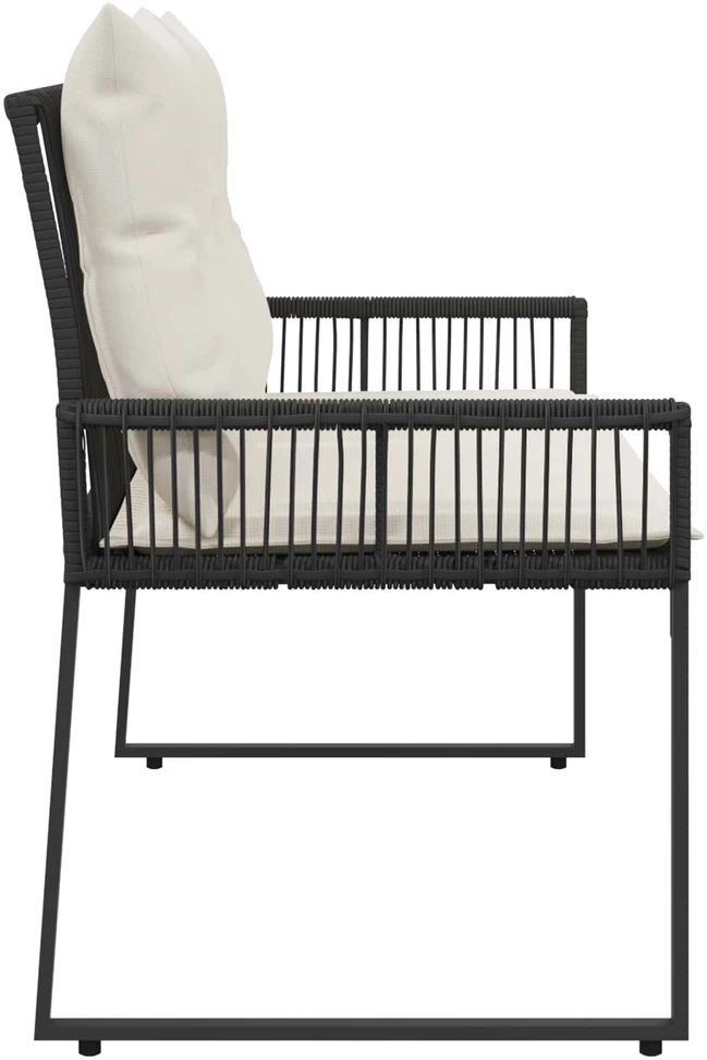 Lauko baldų komplektas Lauko suolas 2 -Seater 4 vnt. 110 x 59 x 82 cm poliratanas