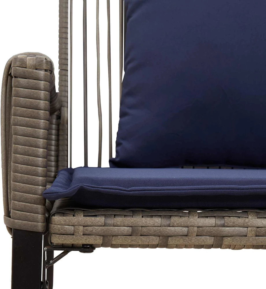 Lauko baldų komplektas Lauko suolas 2 -Seater 4 vnt. 110 x 59 x 82 cm poliratanas