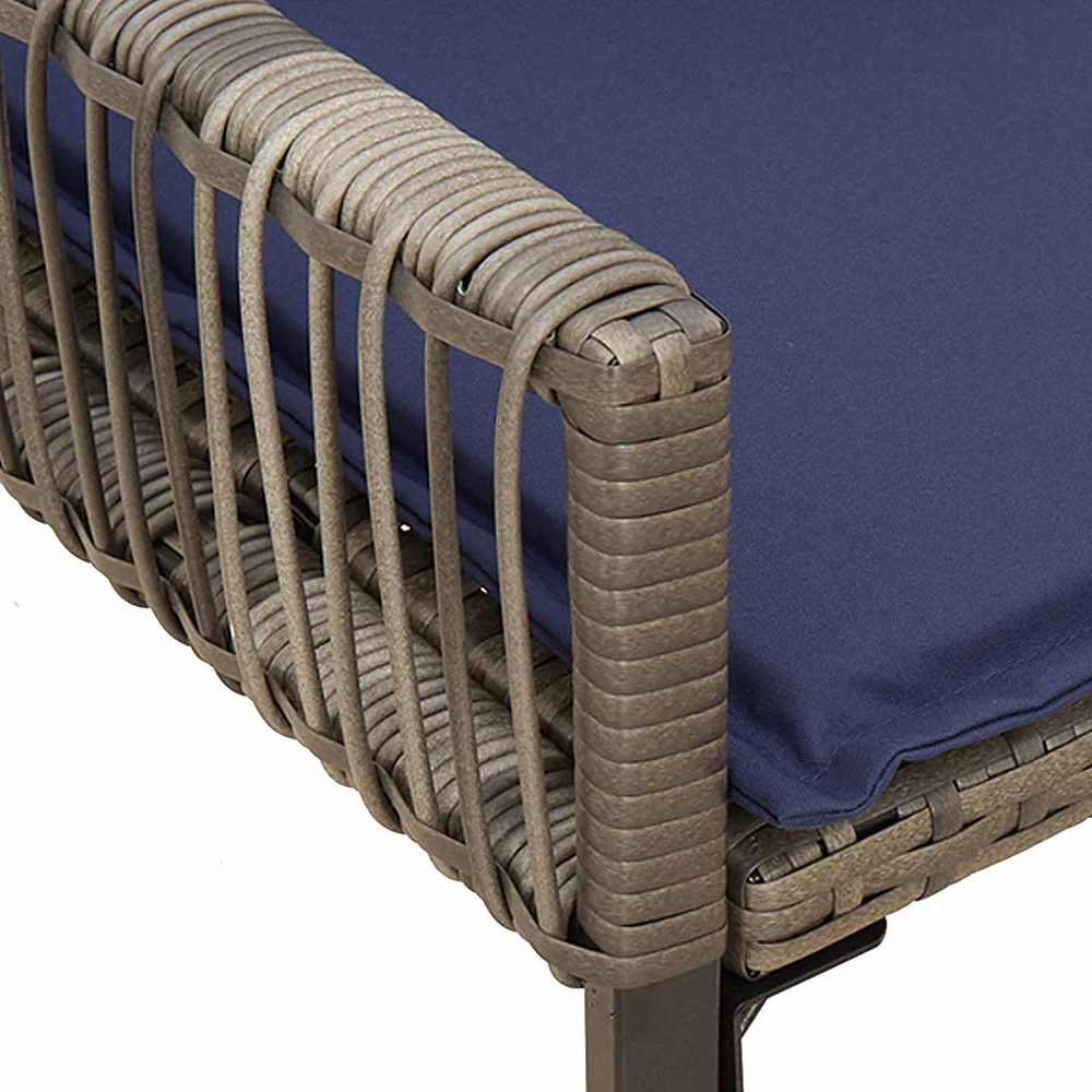 Lauko baldų komplektas Lauko suolas 2 -Seater 4 vnt. 110 x 59 x 82 cm poliratanas