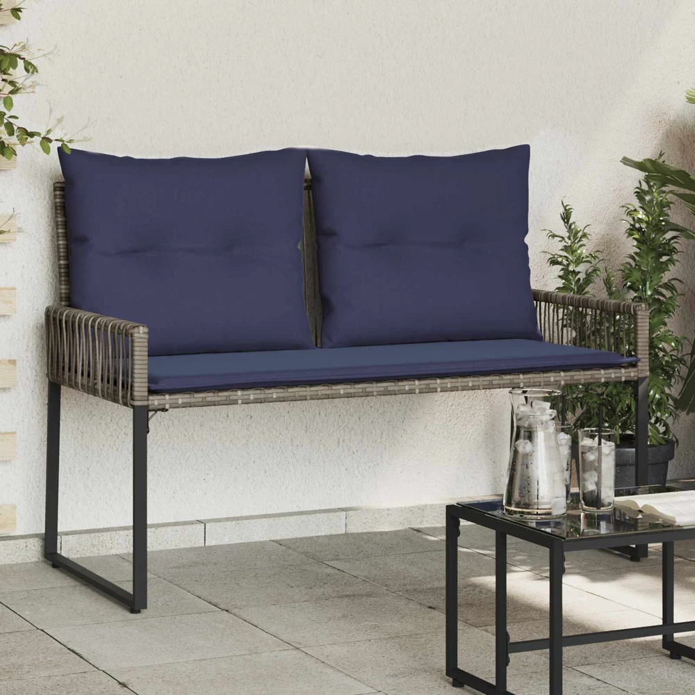 Lauko baldų komplektas Lauko suolas 2 -Seater 4 vnt. 110 x 59 x 82 cm poliratanas