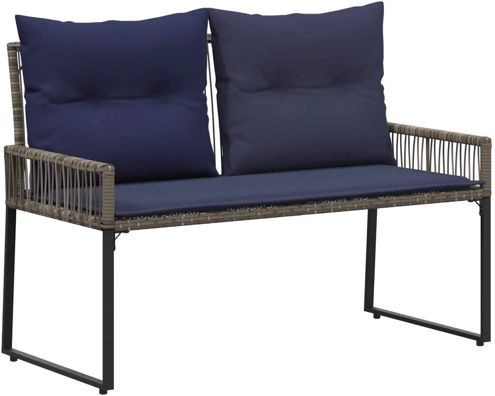 Lauko baldų komplektas Lauko suolas 2 -Seater 4 vnt. 110 x 59 x 82 cm poliratanas
