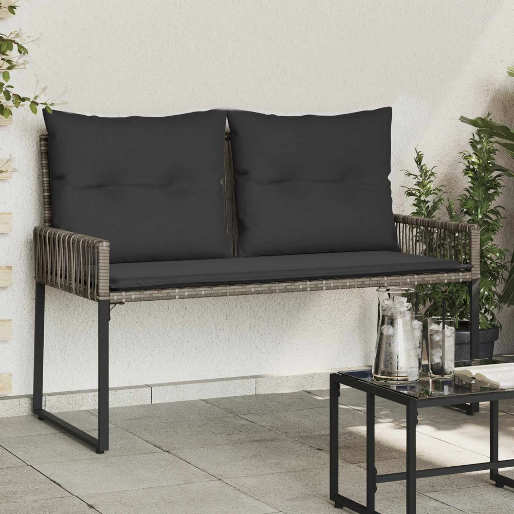 Lauko baldų komplektas Lauko suolas 2 -Seater 4 vnt. 110 x 59 x 82 cm poliratanas
