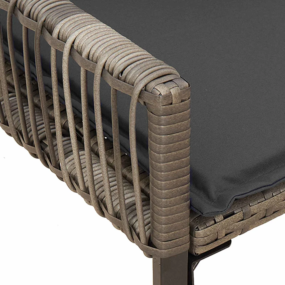 Lauko baldų komplektas Lauko suolas 2 -Seater 4 vnt. 110 x 59 x 82 cm poliratanas