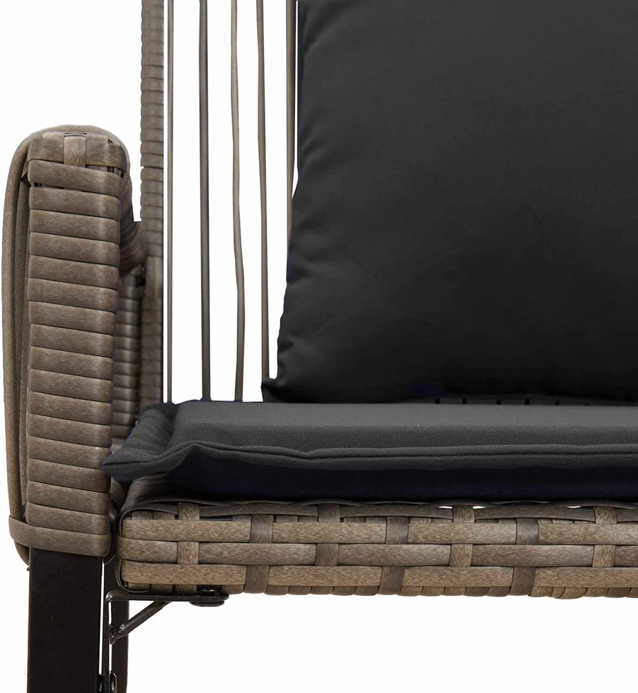 Lauko baldų komplektas Lauko suolas 2 -Seater 4 vnt. 110 x 59 x 82 cm poliratanas