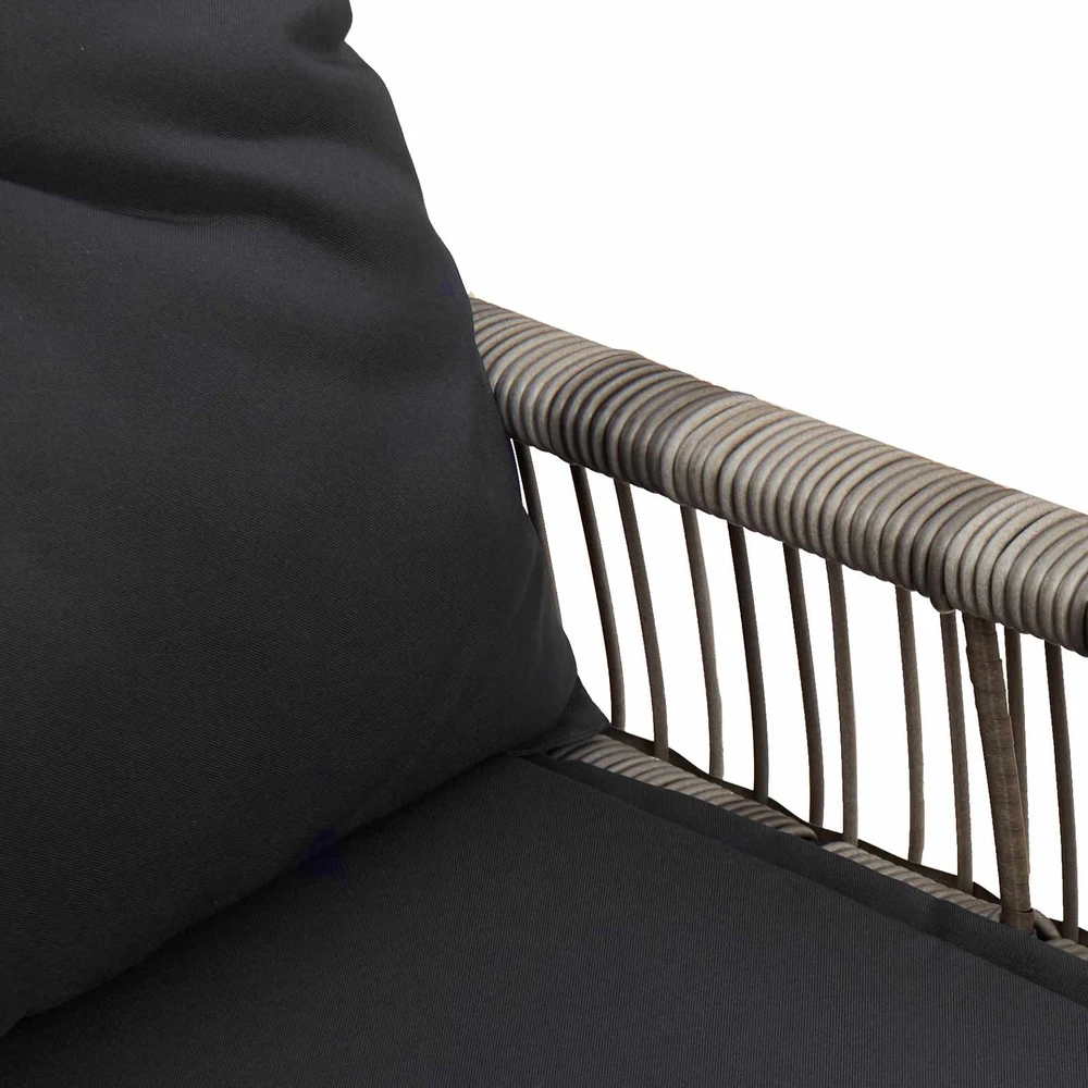 Lauko baldų komplektas Lauko suolas 2 -Seater 4 vnt. 110 x 59 x 82 cm poliratanas