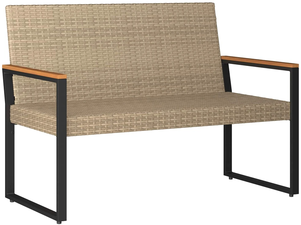 Lauko baldų komplektas Lauko suolas 2 -Seater 107 x 61 x 80 cm poliratanas