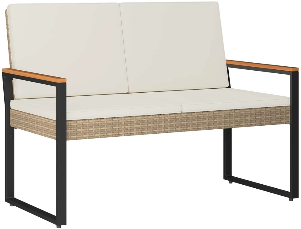 Lauko baldų komplektas Lauko suolas 2 -Seater 107 x 61 x 80 cm poliratanas