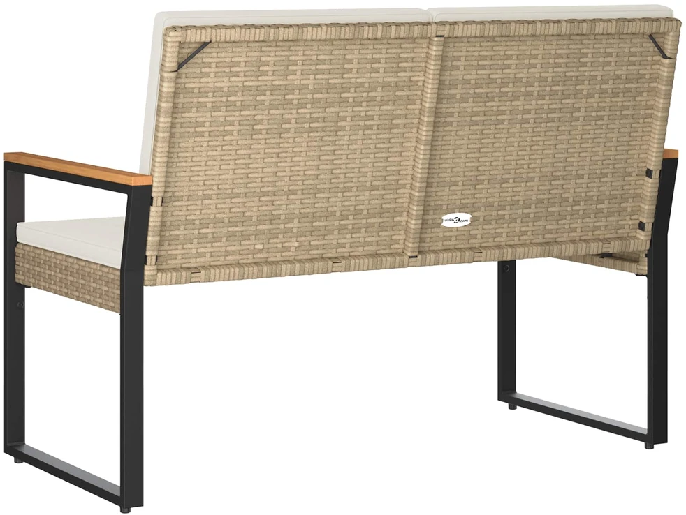 Lauko baldų komplektas Lauko suolas 2 -Seater 107 x 61 x 80 cm poliratanas