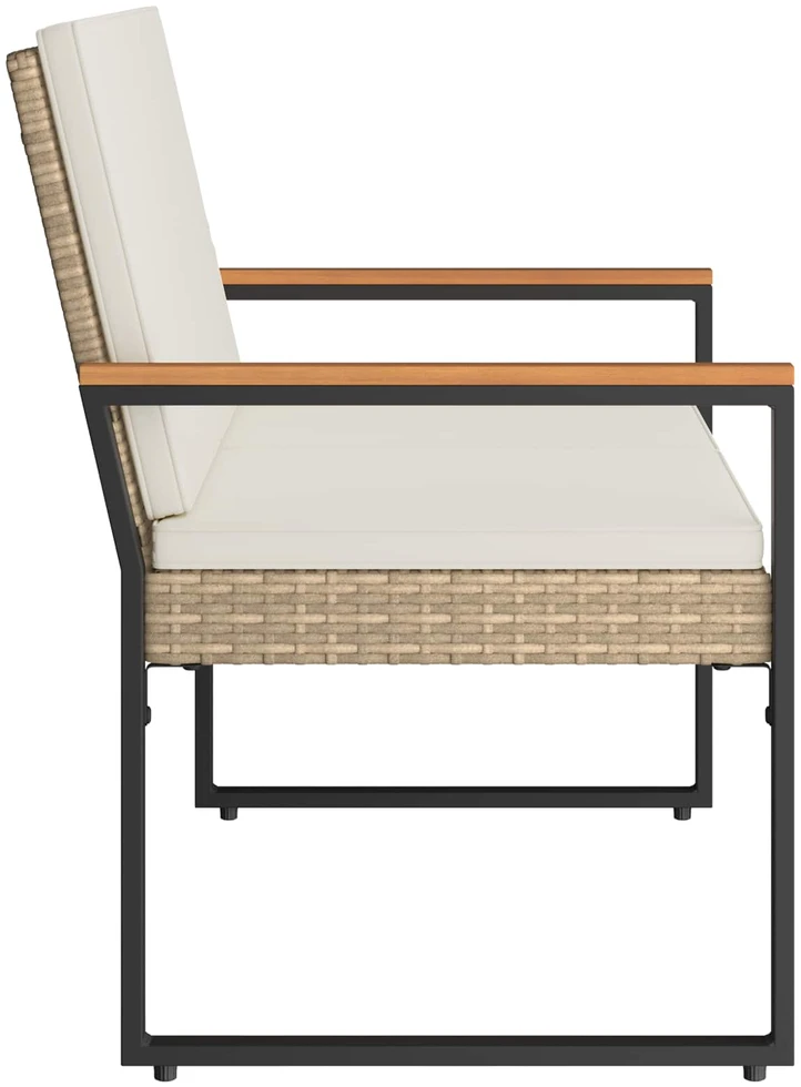 Lauko baldų komplektas Lauko suolas 2 -Seater 107 x 61 x 80 cm poliratanas