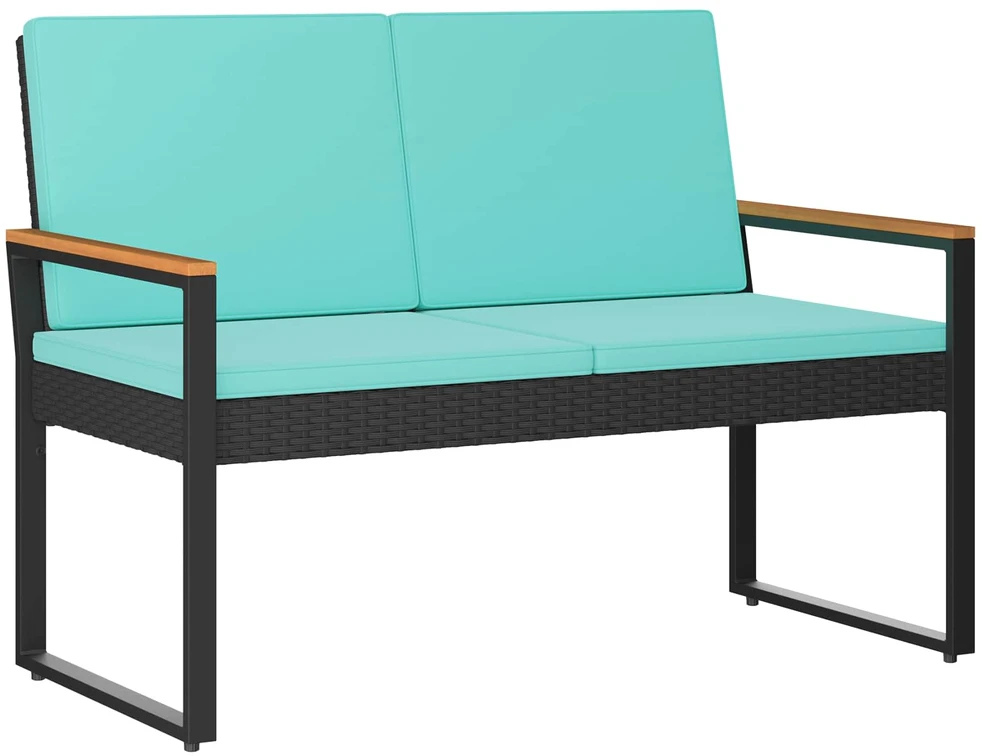 Lauko baldų komplektas Lauko suolas 2 -Seater 107 x 61 x 80 cm poliratanas