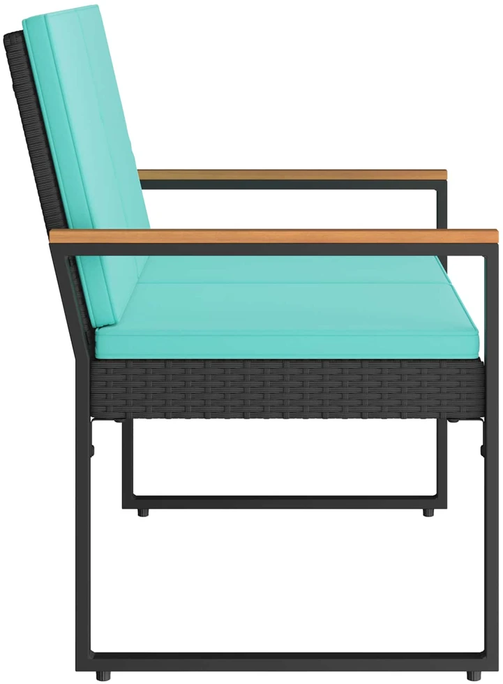 Lauko baldų komplektas Lauko suolas 2 -Seater 107 x 61 x 80 cm poliratanas