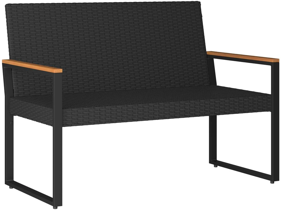 Lauko baldų komplektas Lauko suolas 2 -Seater 107 x 61 x 80 cm poliratanas