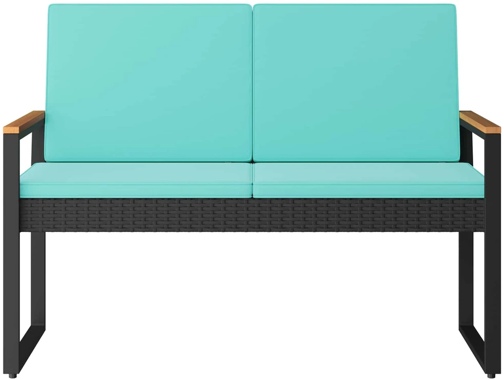 Lauko baldų komplektas Lauko suolas 2 -Seater 107 x 61 x 80 cm poliratanas