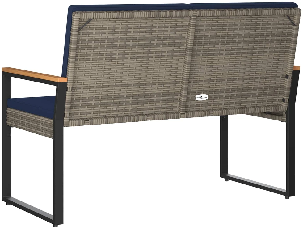 Lauko baldų komplektas Lauko suolas 2 -Seater 107 x 61 x 80 cm poliratanas
